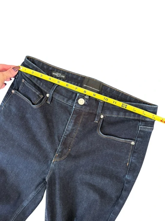 WHBM Women’s High Rise Dark Wash Sculpt Skinny Flare Jeans Size 8 Stretch - Picture 9 of 16